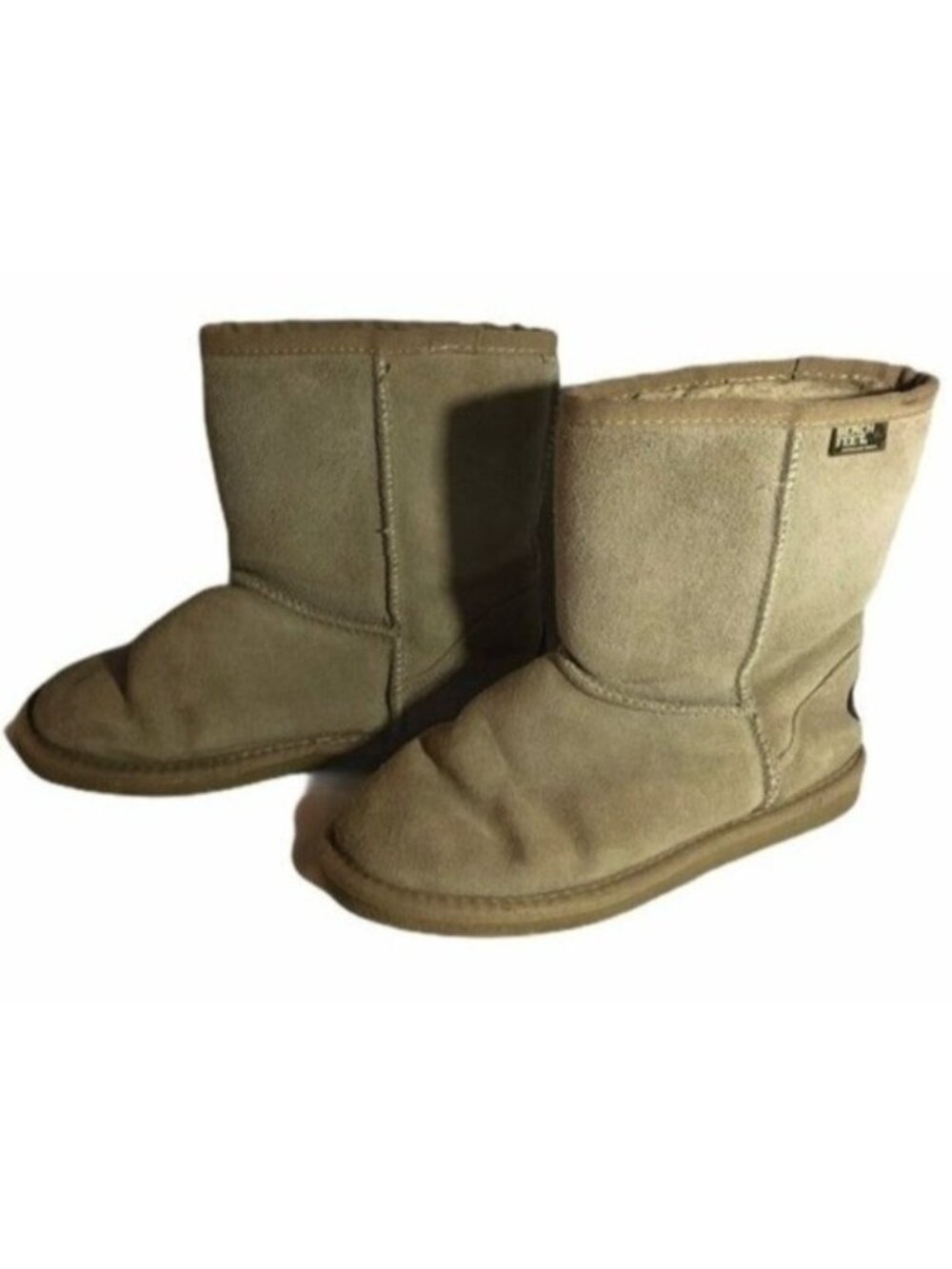 beach feet boots Tan cow suede upper wool lining size 8 women’s men's 5 READ